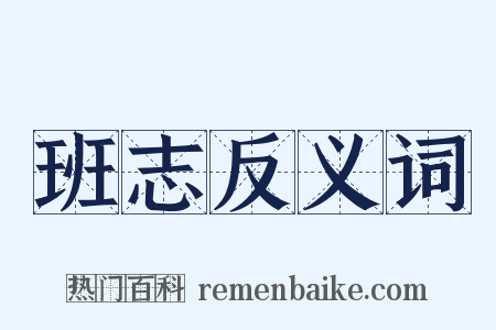 班志反义词是什么意思的图片